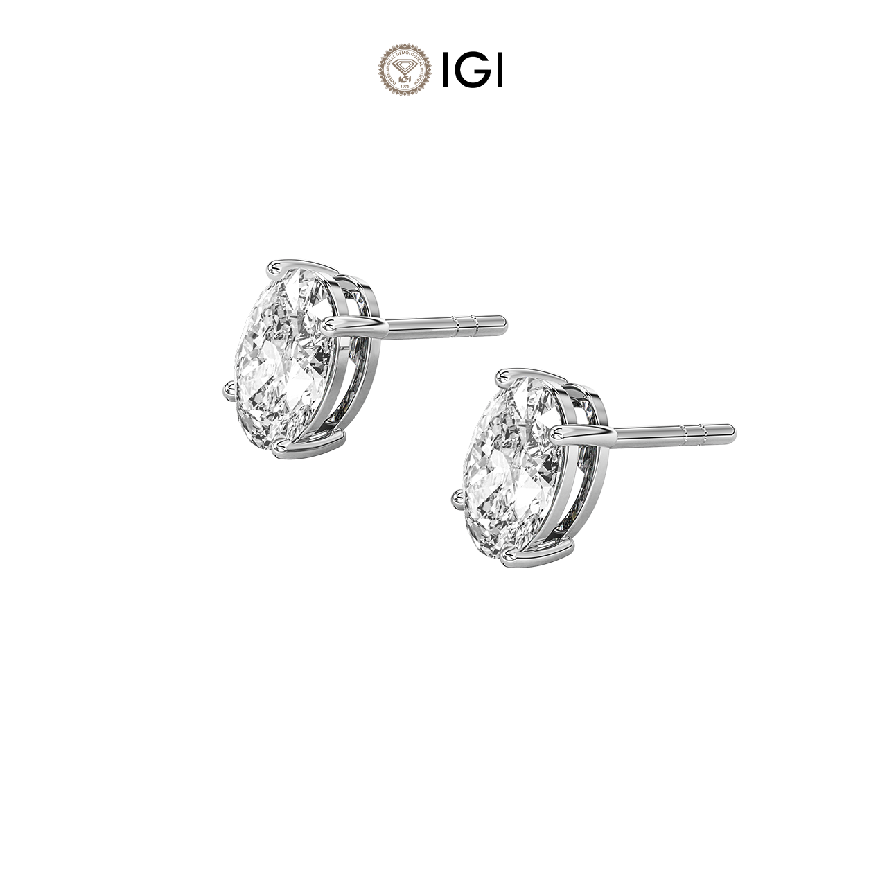 Oval Lab-Grown Diamond Studs – 1.00ct TDW
