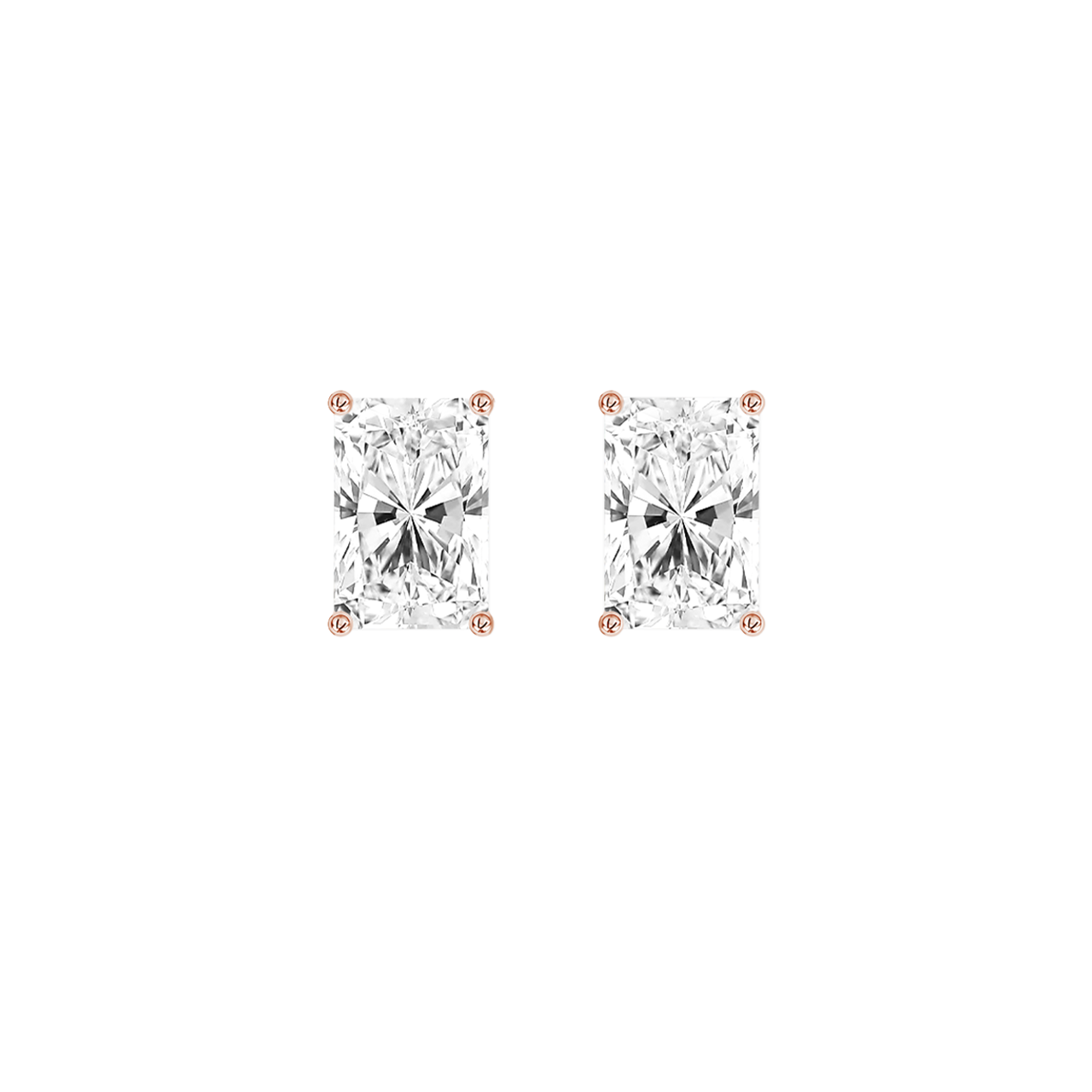 Radiant Lab-Grown Diamond Studs – 1.00ct TDW