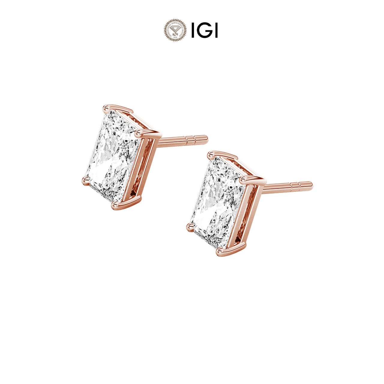 Radiant Lab-Grown Diamond Studs – 1.00ct TDW