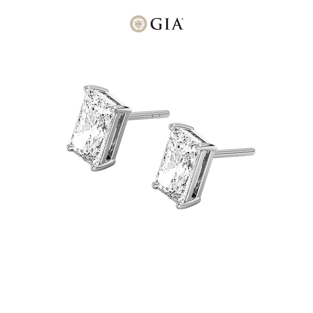 Radiant Natural Diamond Studs – 1.00ct TDW