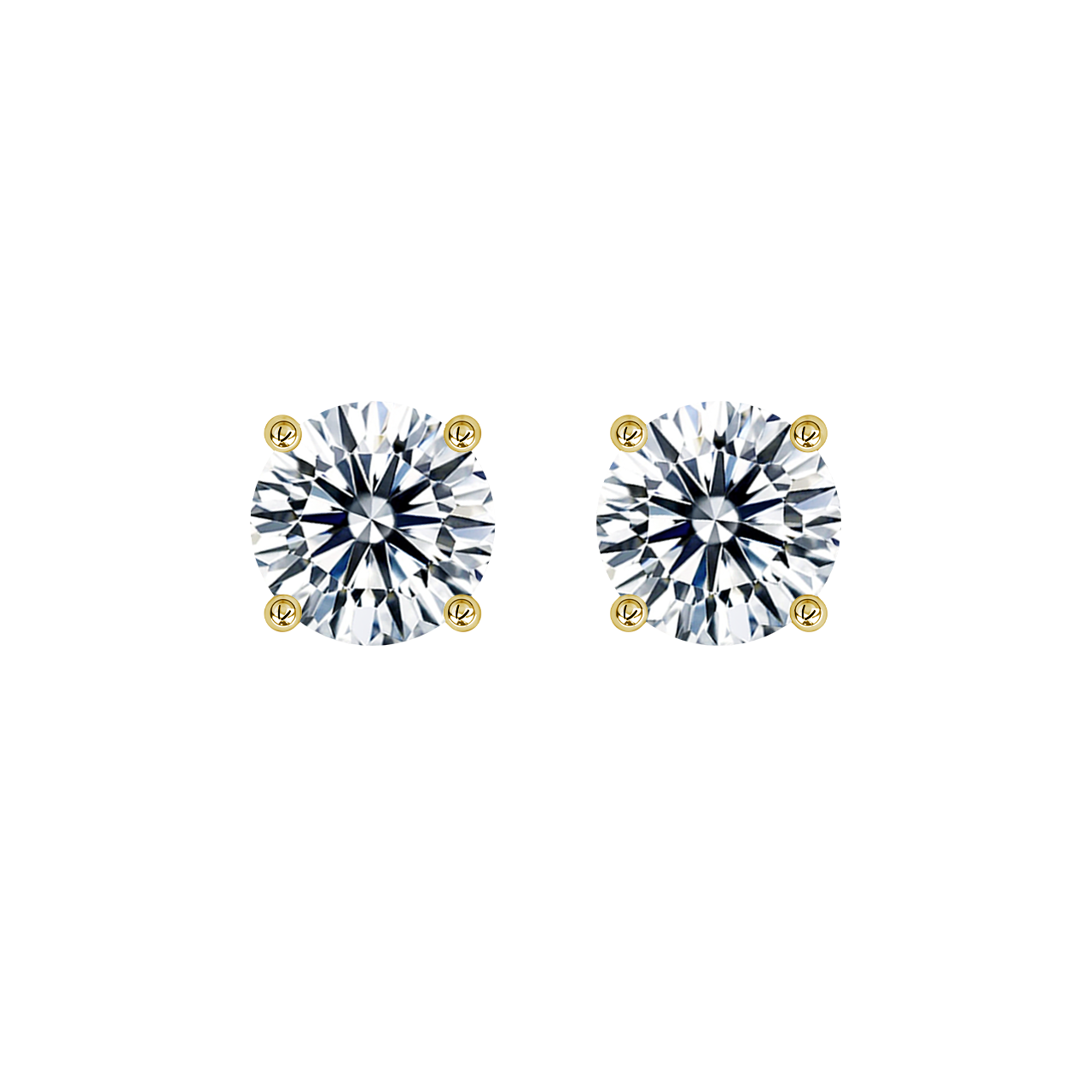 Round Natural Diamond Studs – 1.50ct TDW