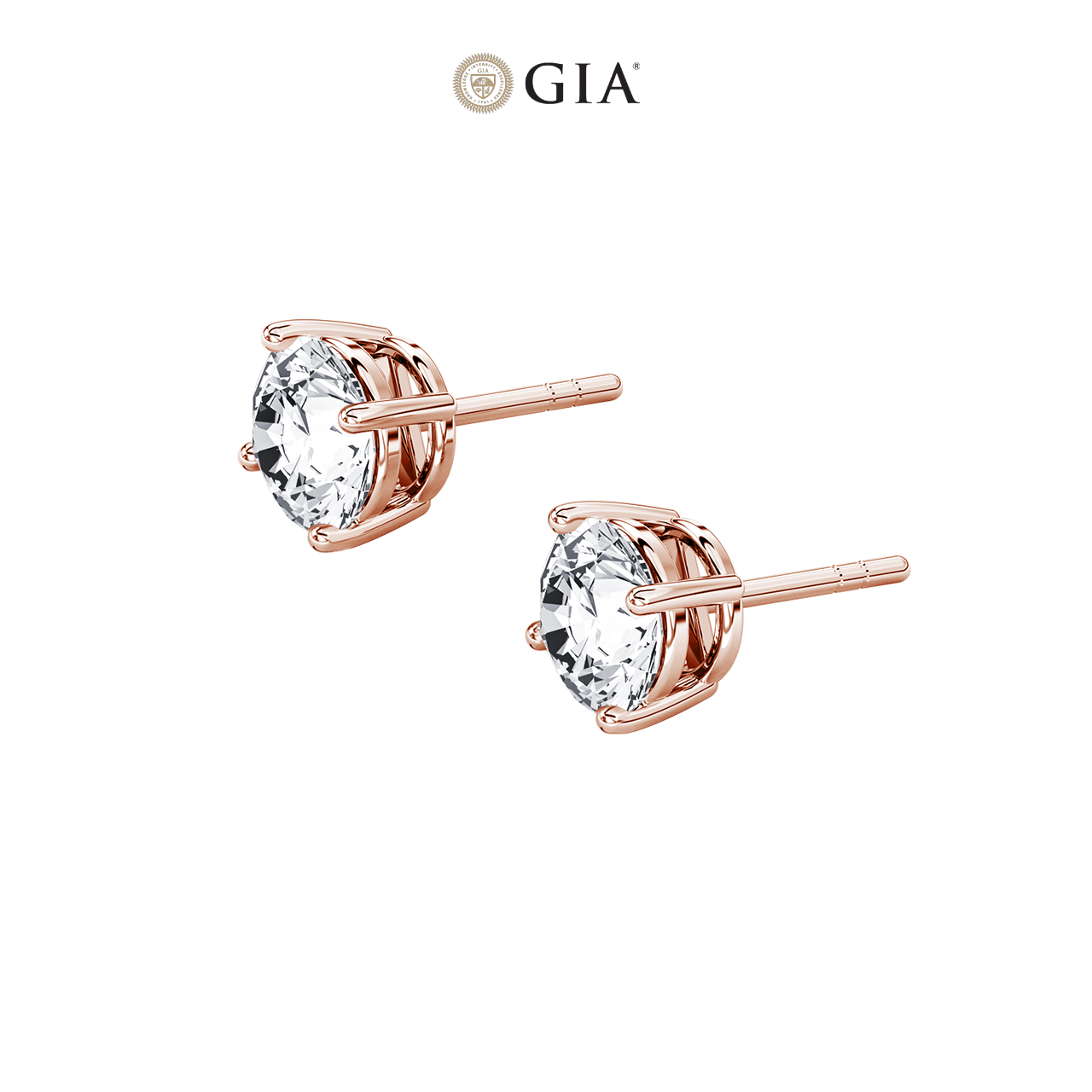 Round Natural Diamond Studs – 1.00ct TDW
