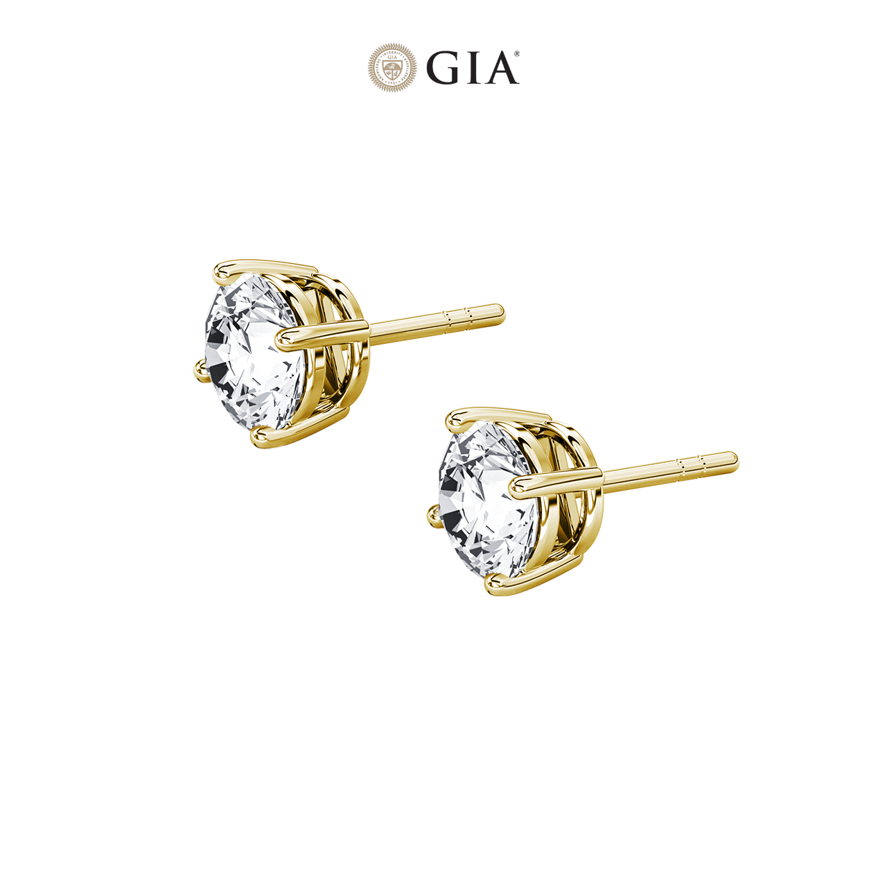 Round Natural Diamond Studs – 1.50ct TDW