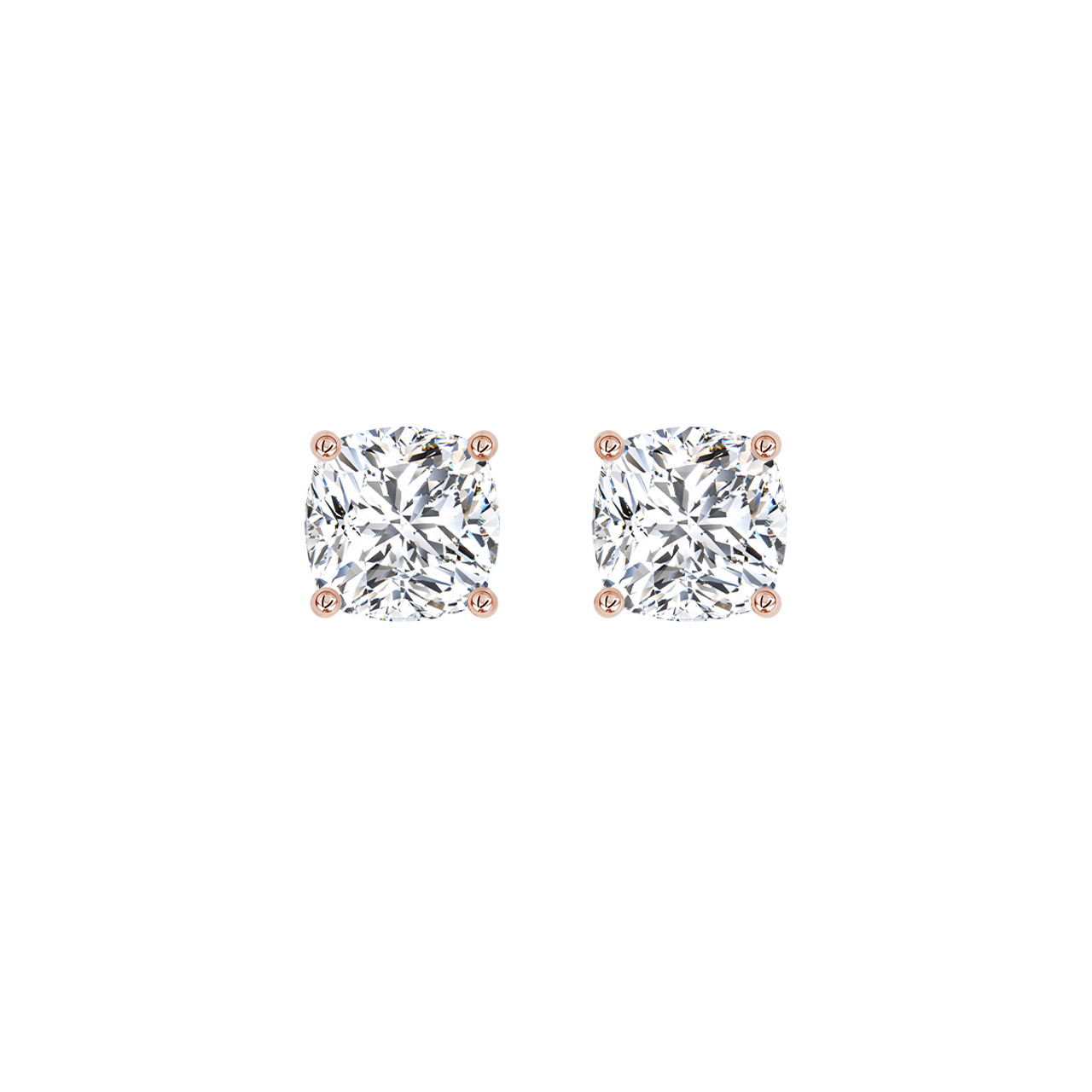 Square Cushion Lab-Grown Diamond Studs – 1.50ct TDW