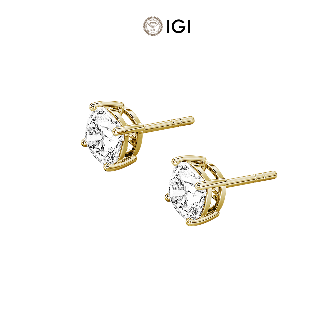 Square Cushion Lab-Grown Diamond Studs – 1.00ct TDW
