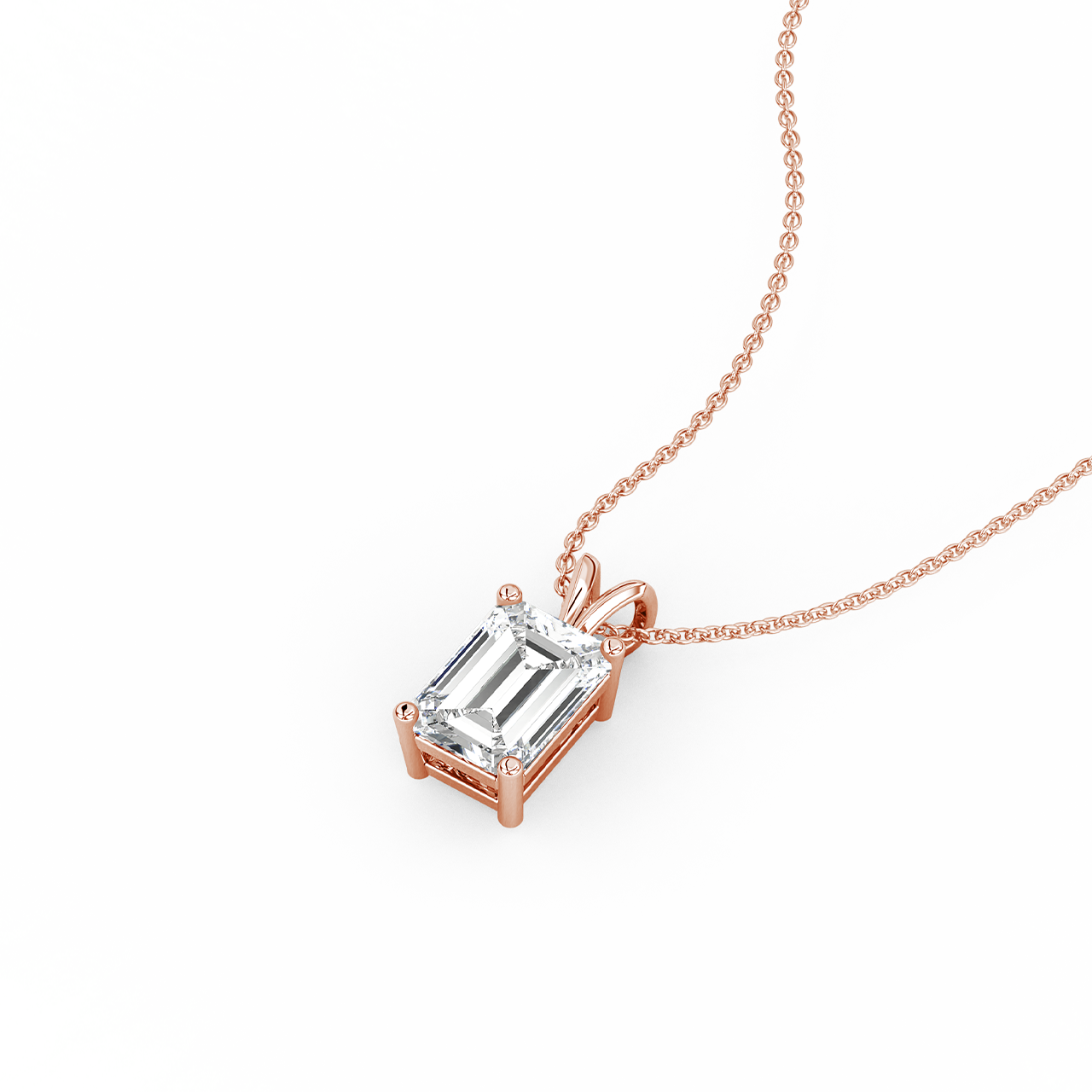 1.50ct Emerald Lab Diamond Pendant