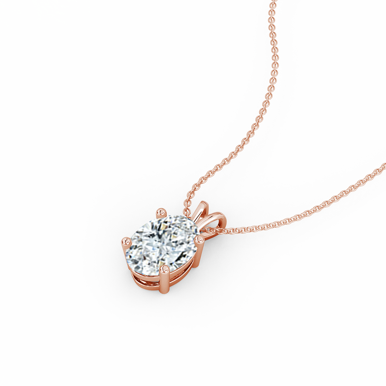 1.50ct Oval Natural Diamond Pendant