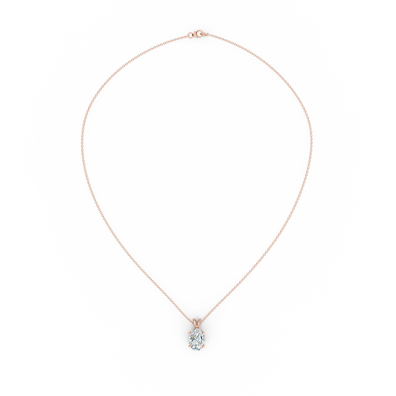 1.50ct Oval Natural Diamond Pendant