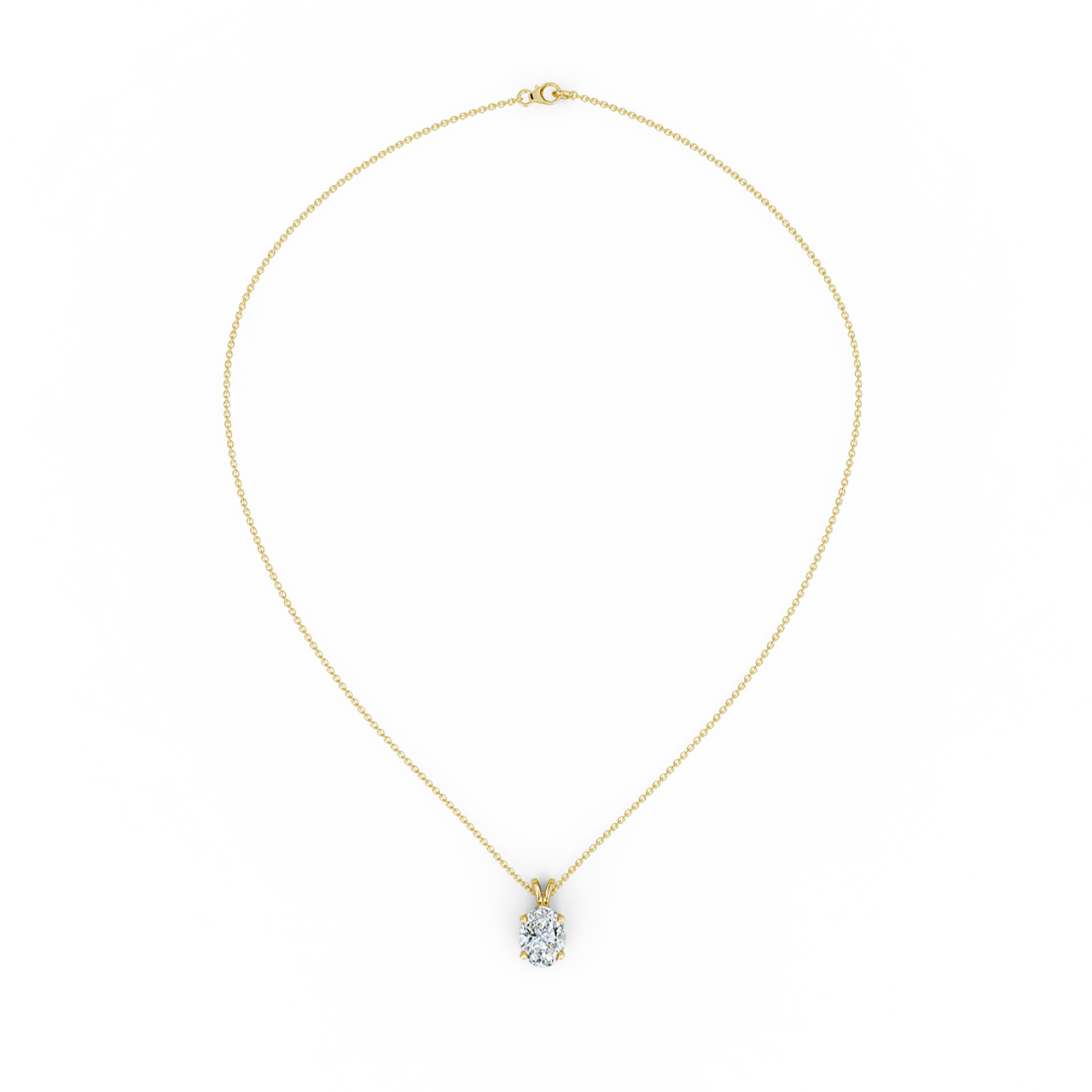 1.00ct Oval Lab Diamond Pendant