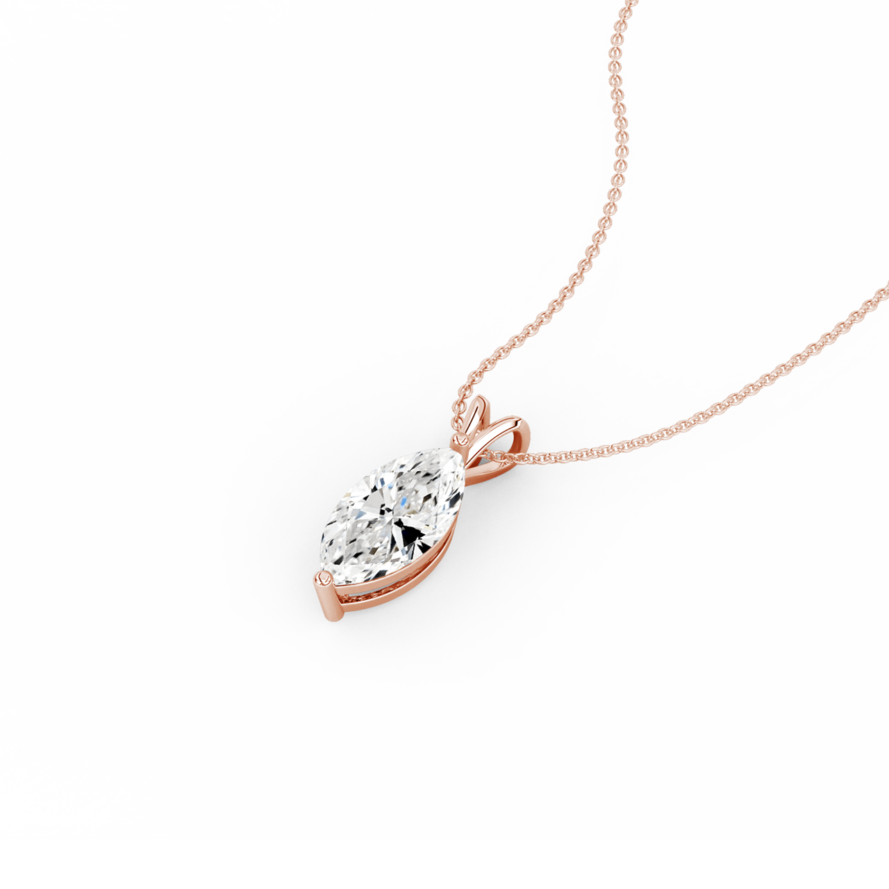 1.50ct Marquise Lab Diamond Pendant