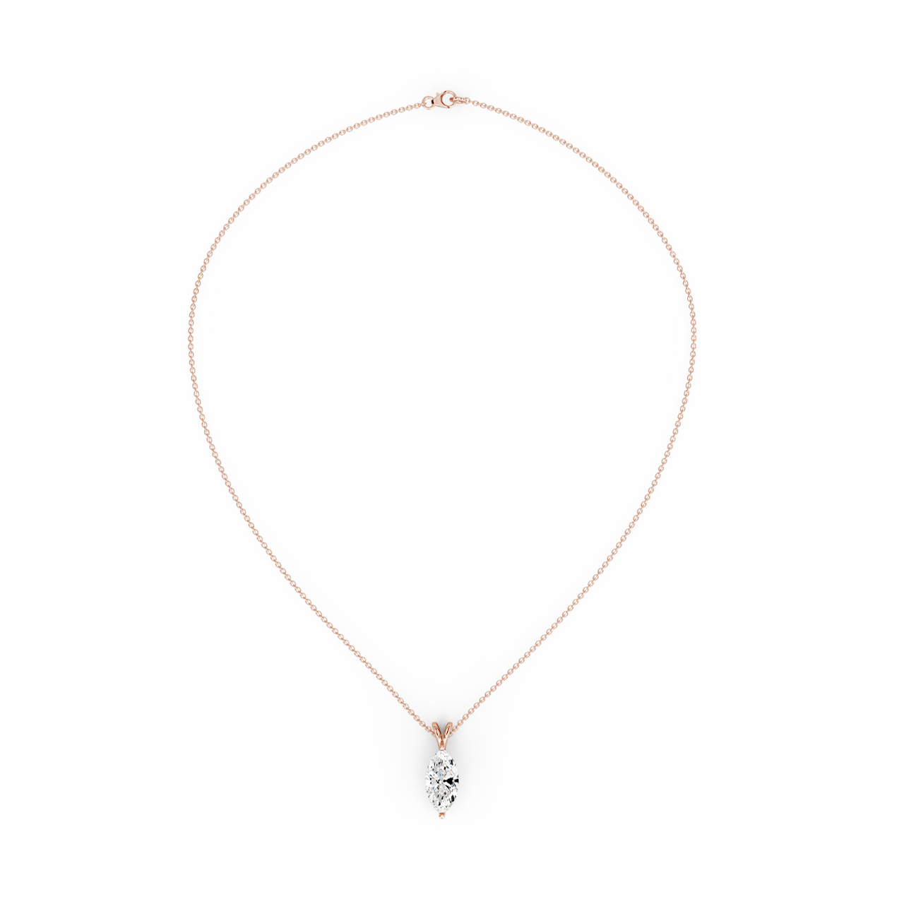 1.50ct Marquise Lab Diamond Pendant