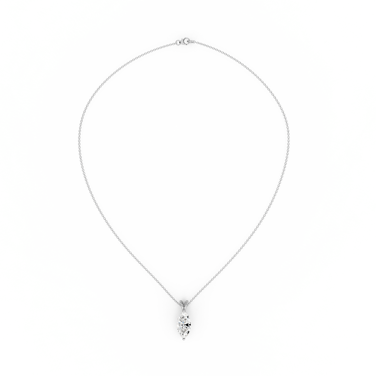1.00ct Marquise Lab Diamond Pendant