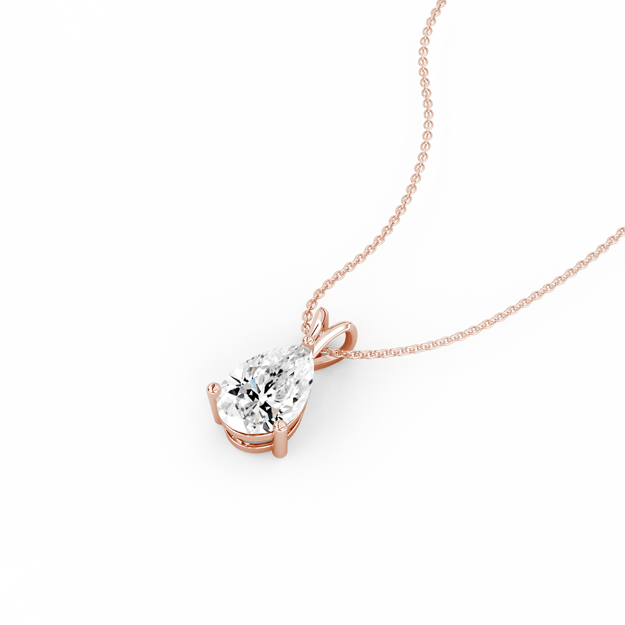 1.50ct Pear Natural Diamond Pendant
