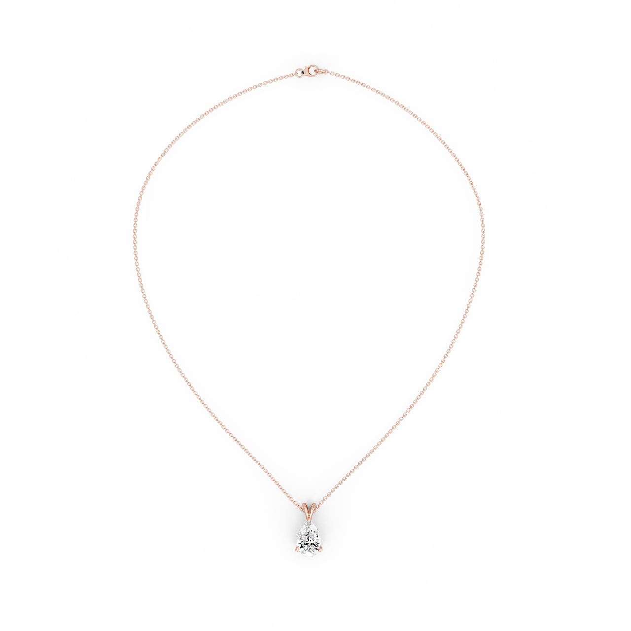 1.50ct Pear Natural Diamond Pendant