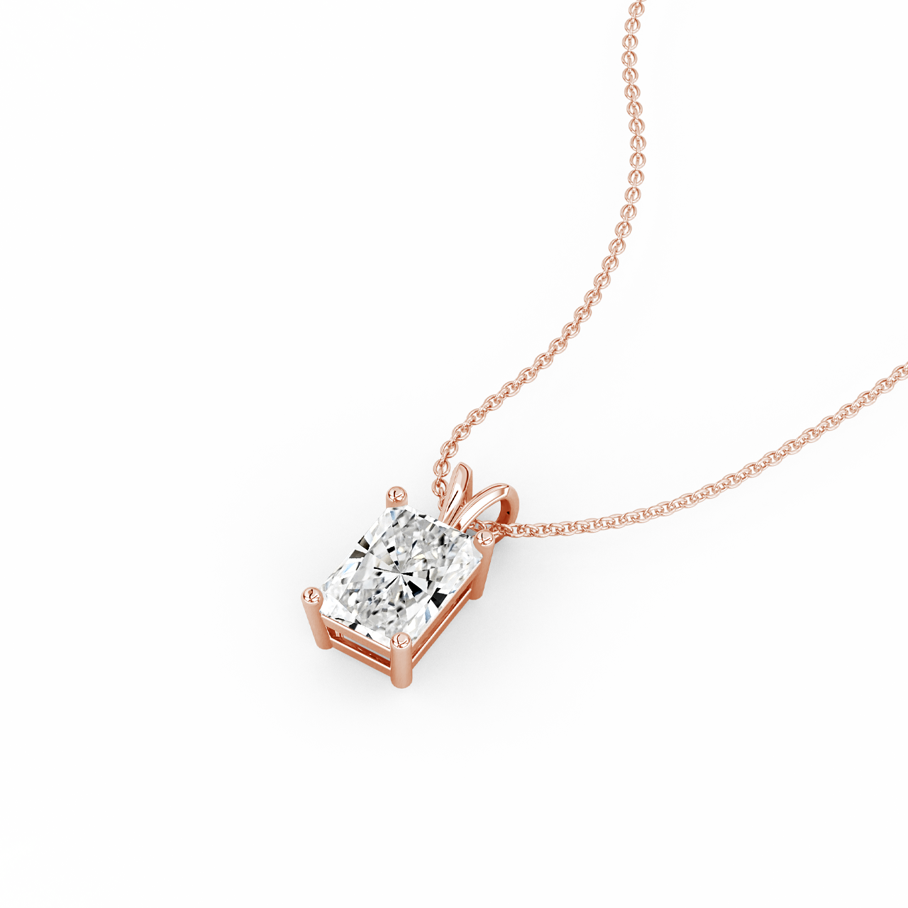 1.50ct Radiant Natural Diamond Pendant