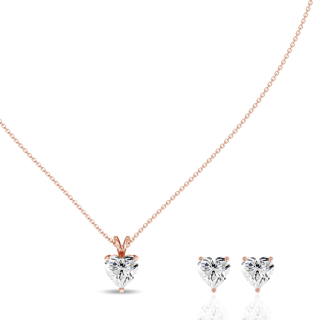 1.00ct Heart Lab-Grown Diamond Pendant set