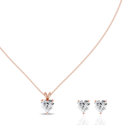1.00ct Heart Lab-Grown Diamond Pendant set