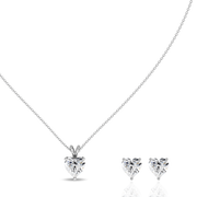 1.00ct Heart Natural Diamond Pendant set