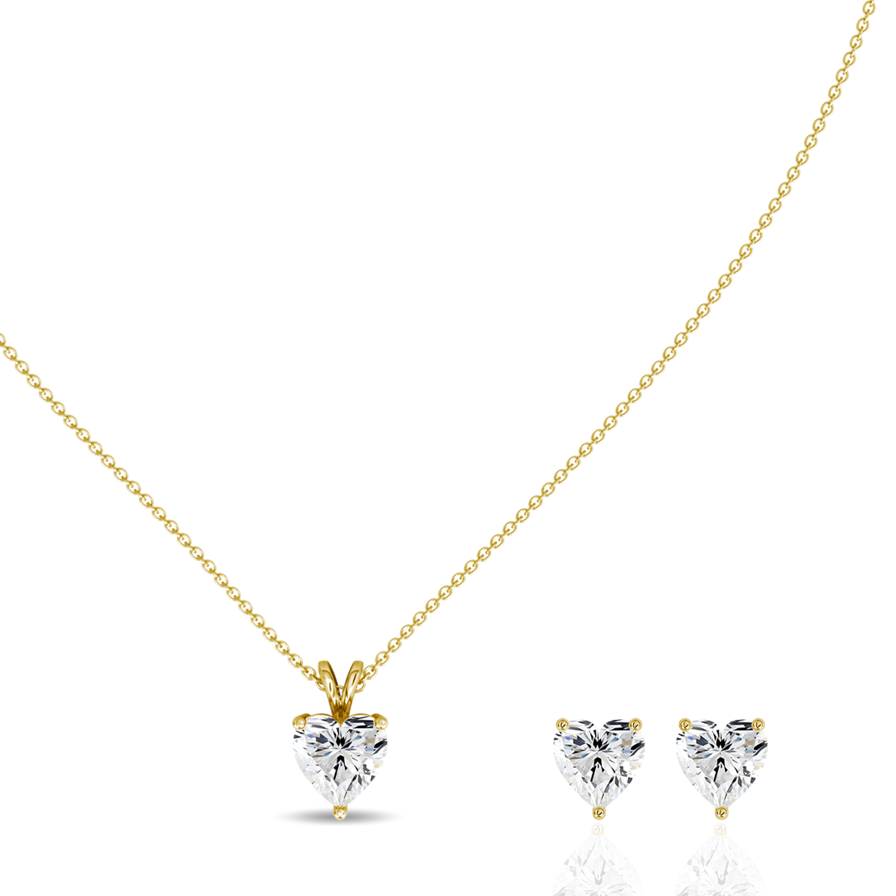 1.50ct Heart Lab-Grown Diamond Pendant set