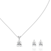 1.50ct Pear Lab-Grown Diamond Pendant set