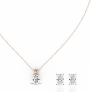 1.00ct Radiant Lab-Grown Diamond Pendant set