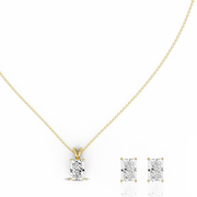 1.50ct Radiant Lab-Grown Diamond Pendant set