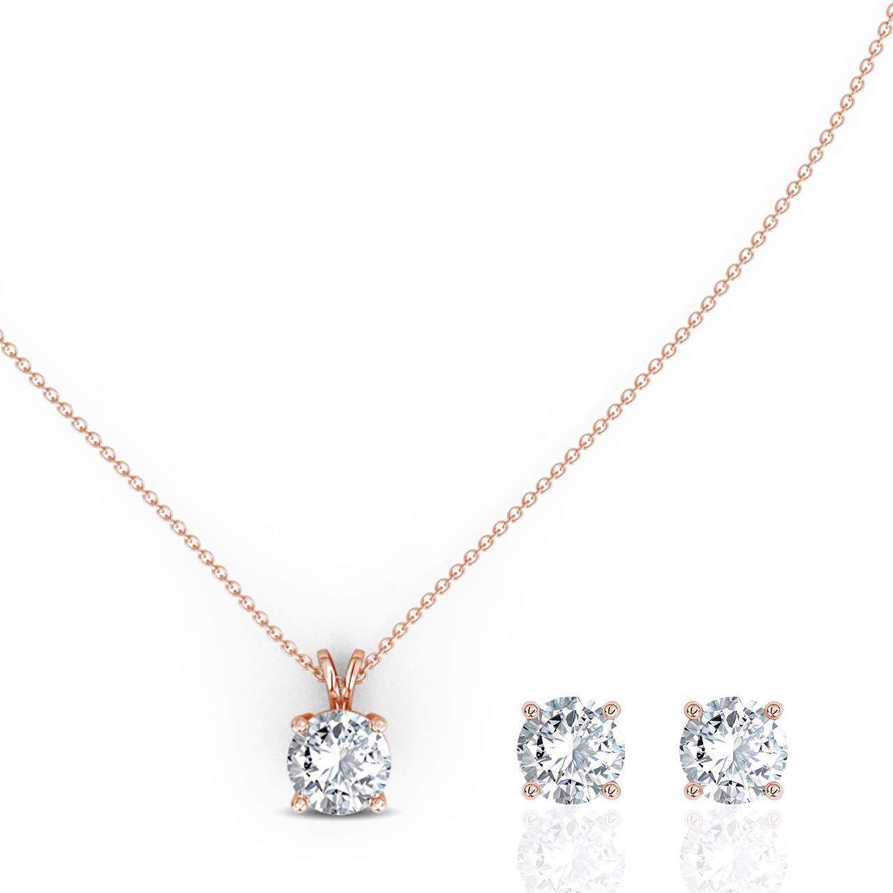 1.50ct Round Lab-Grown Diamond Pendant set