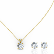 1.00ct Round Natural Diamond Pendant set