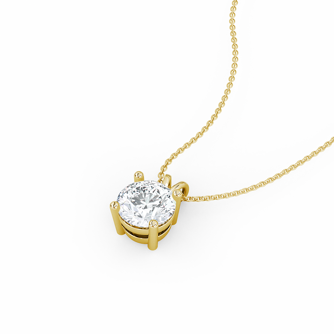 1.50ct Round Natural Diamond Pendant