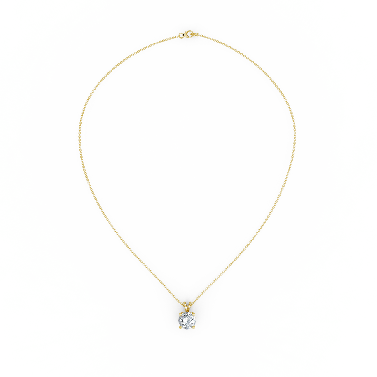 1.50ct Round Natural Diamond Pendant