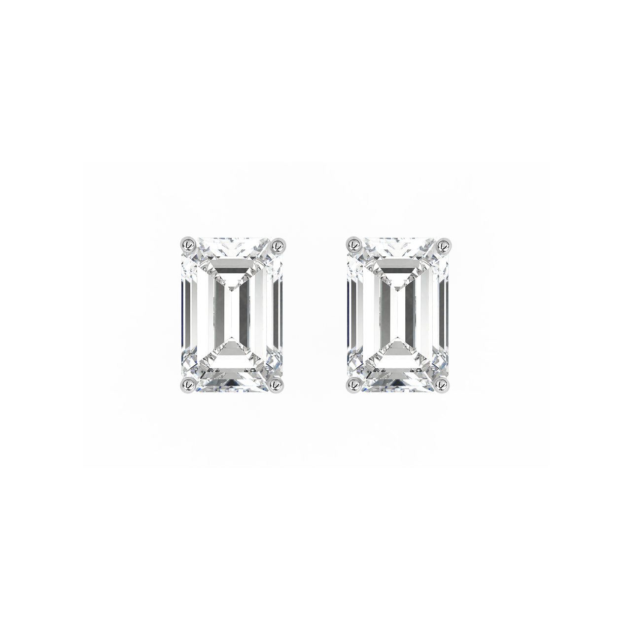 Emerald Lab-Grown Diamond Studs – 1.50ct TDW