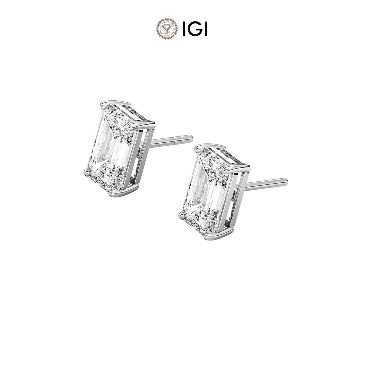 Emerald Lab-Grown Diamond Studs – 1.50ct TDW