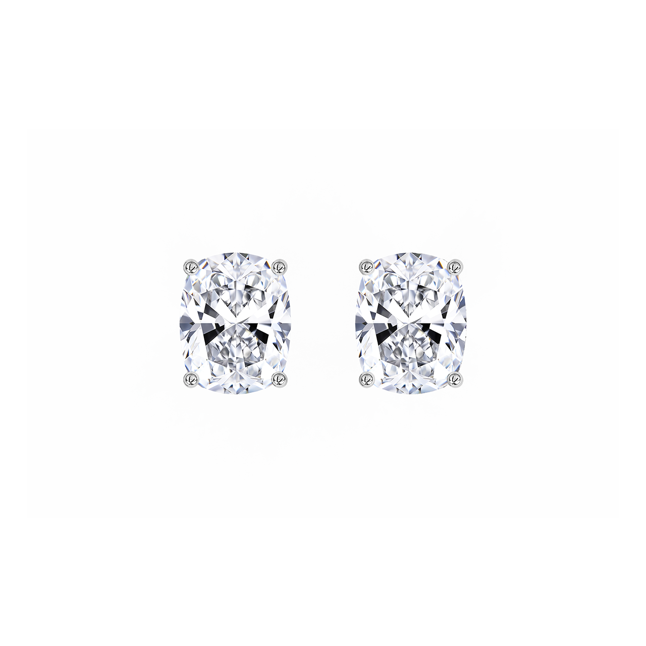 Long Cushion Lab-Grown Diamond Studs – 1.00ct TDW