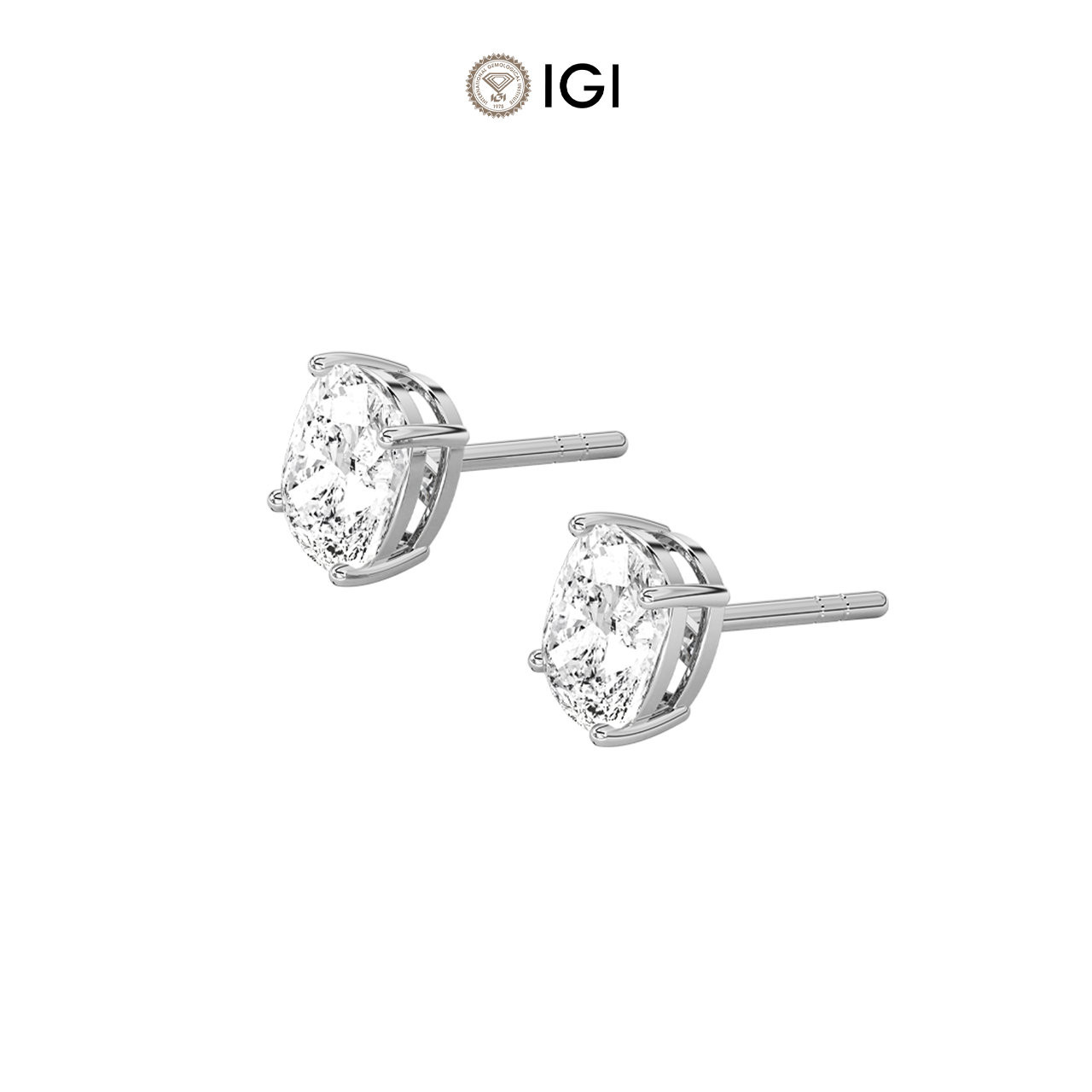 Long Cushion Lab-Grown Diamond Studs – 1.00ct TDW