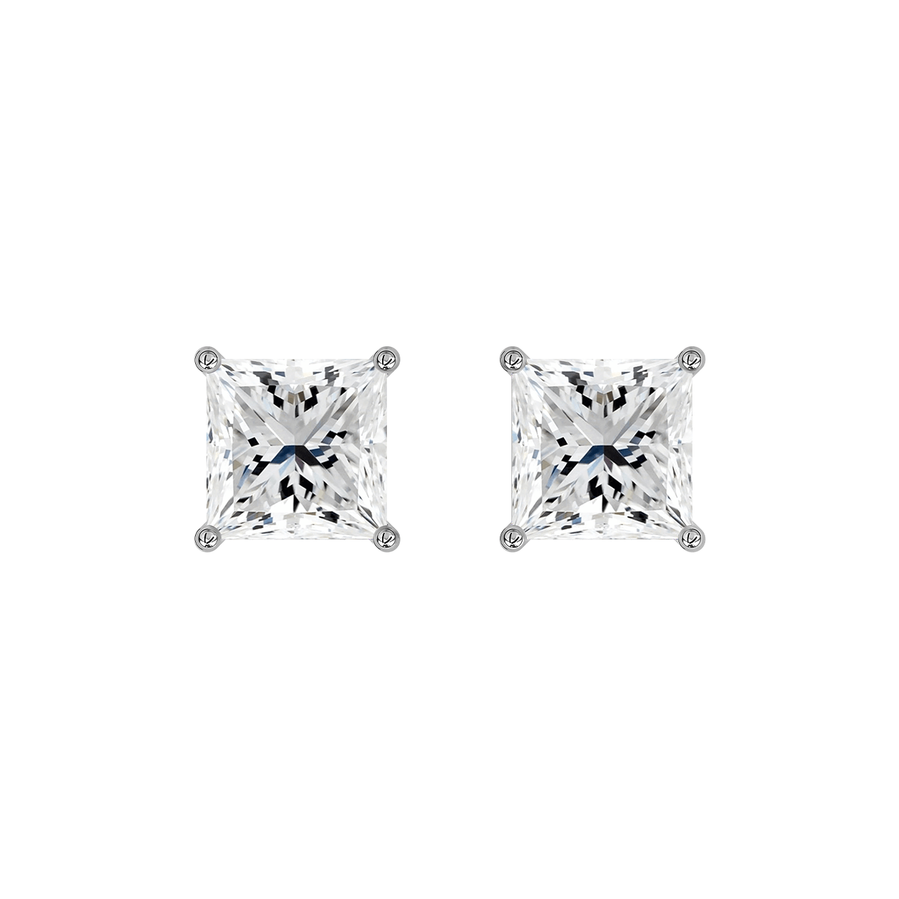 Princess Natural Diamond Studs – 1.00ct TDW