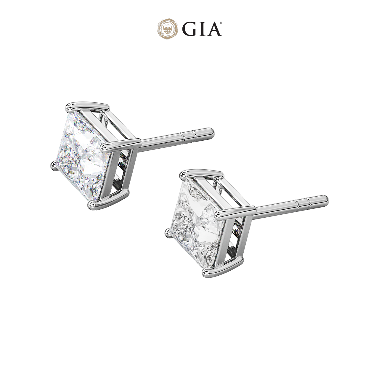 Princess Natural Diamond Studs – 1.00ct TDW
