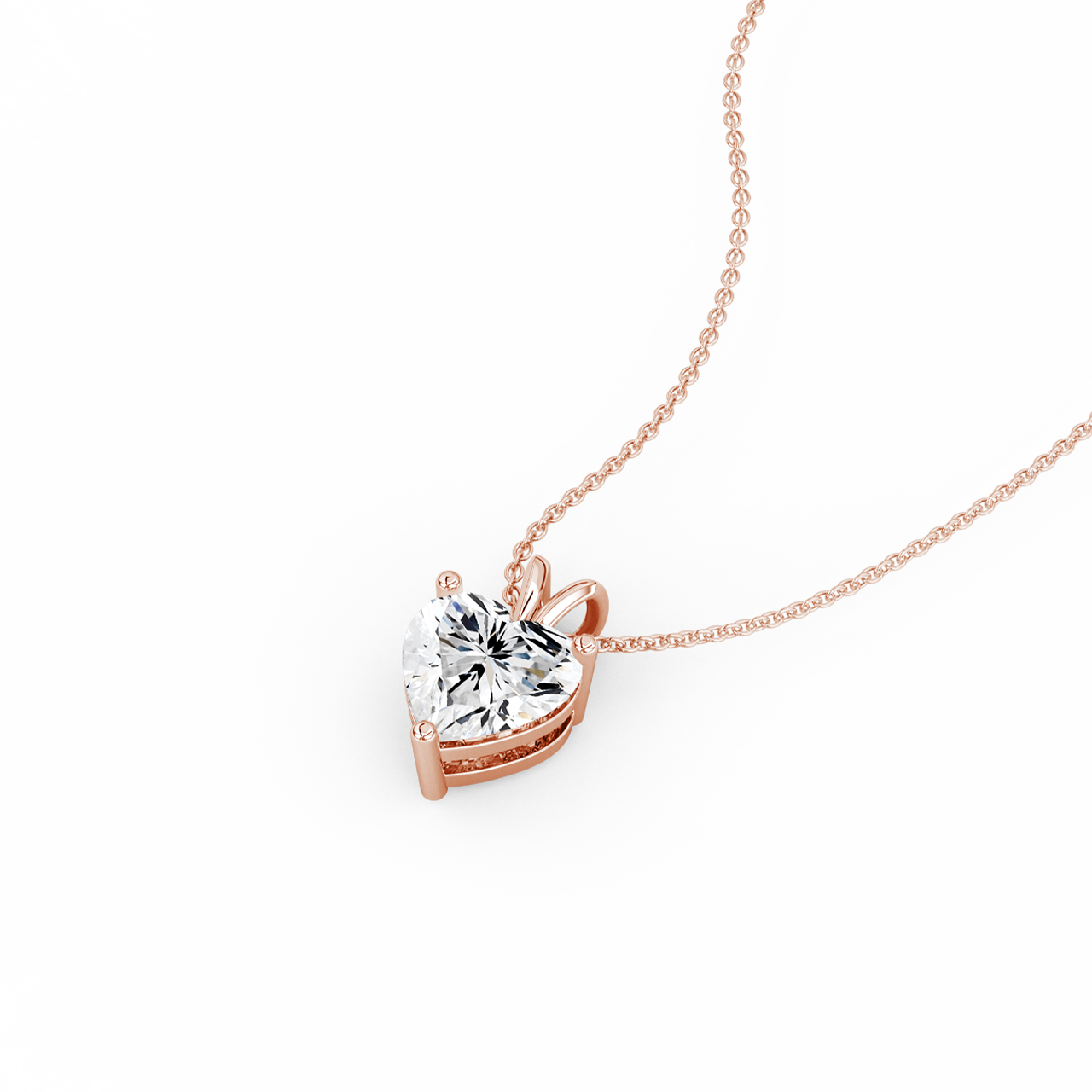 1.00ct Heart Lab Diamond Pendant