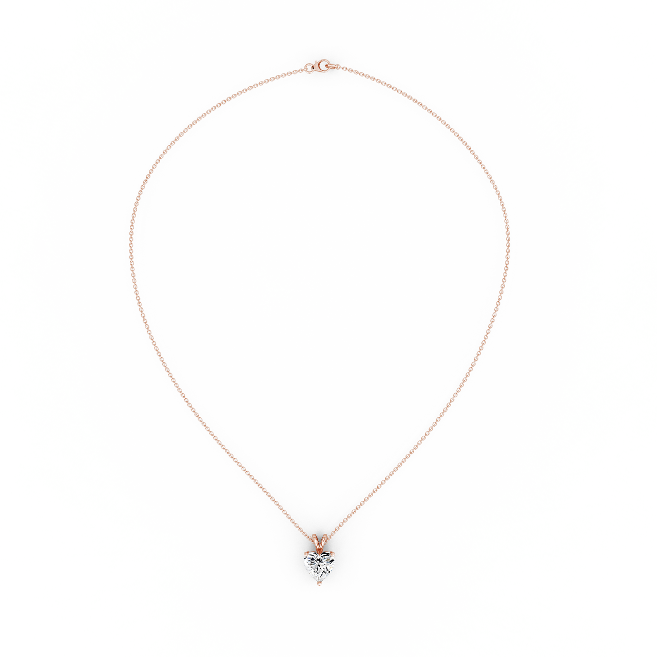 1.00ct Heart Lab Diamond Pendant