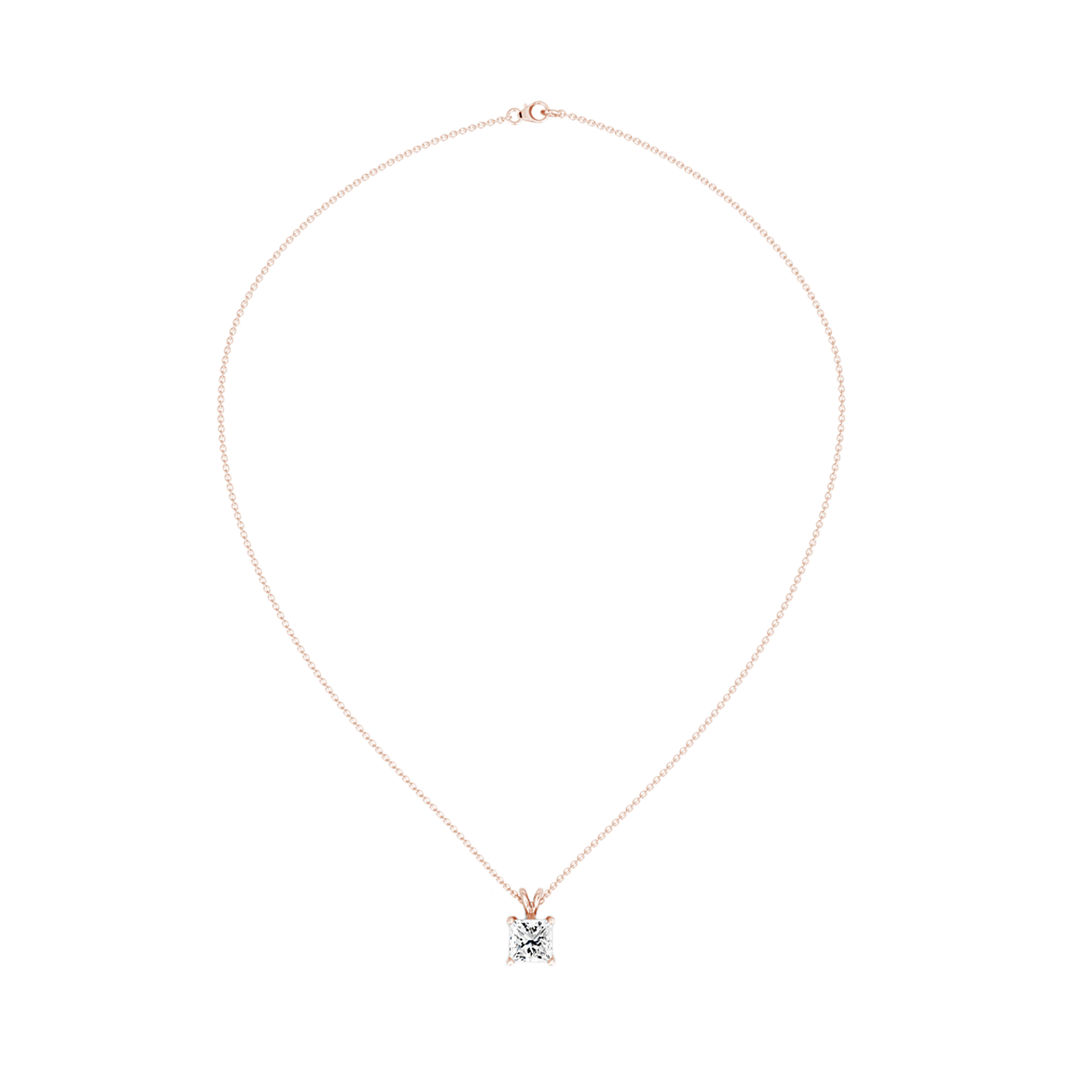 1.50ct Princess Lab Diamond Pendant