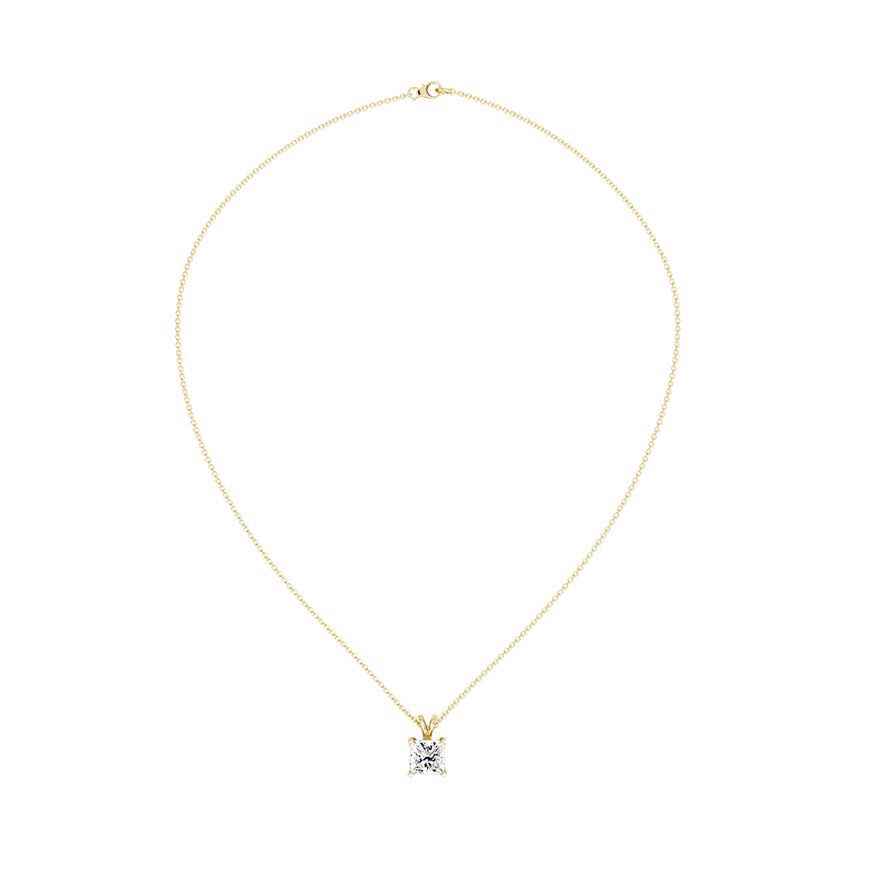 1.50ct Princess Natural Diamond Pendant