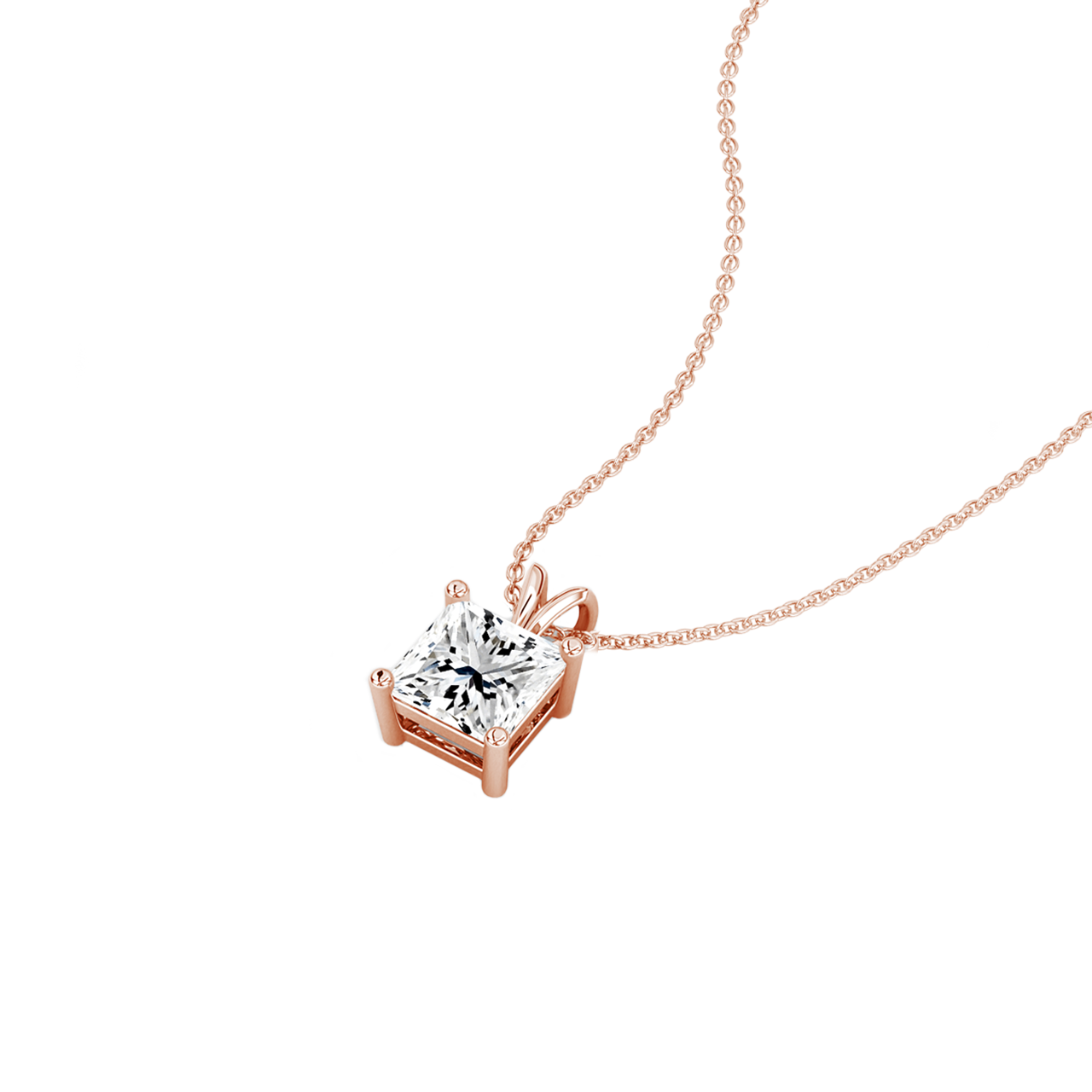 1.50ct Princess Lab Diamond Pendant