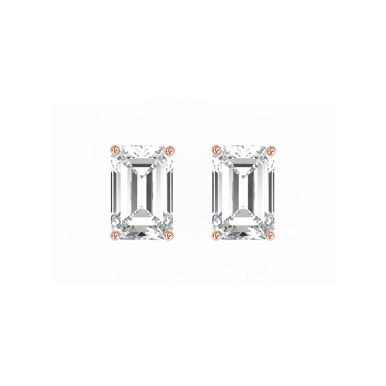 Emerald Natural Diamond Studs – 1.00ct TDW