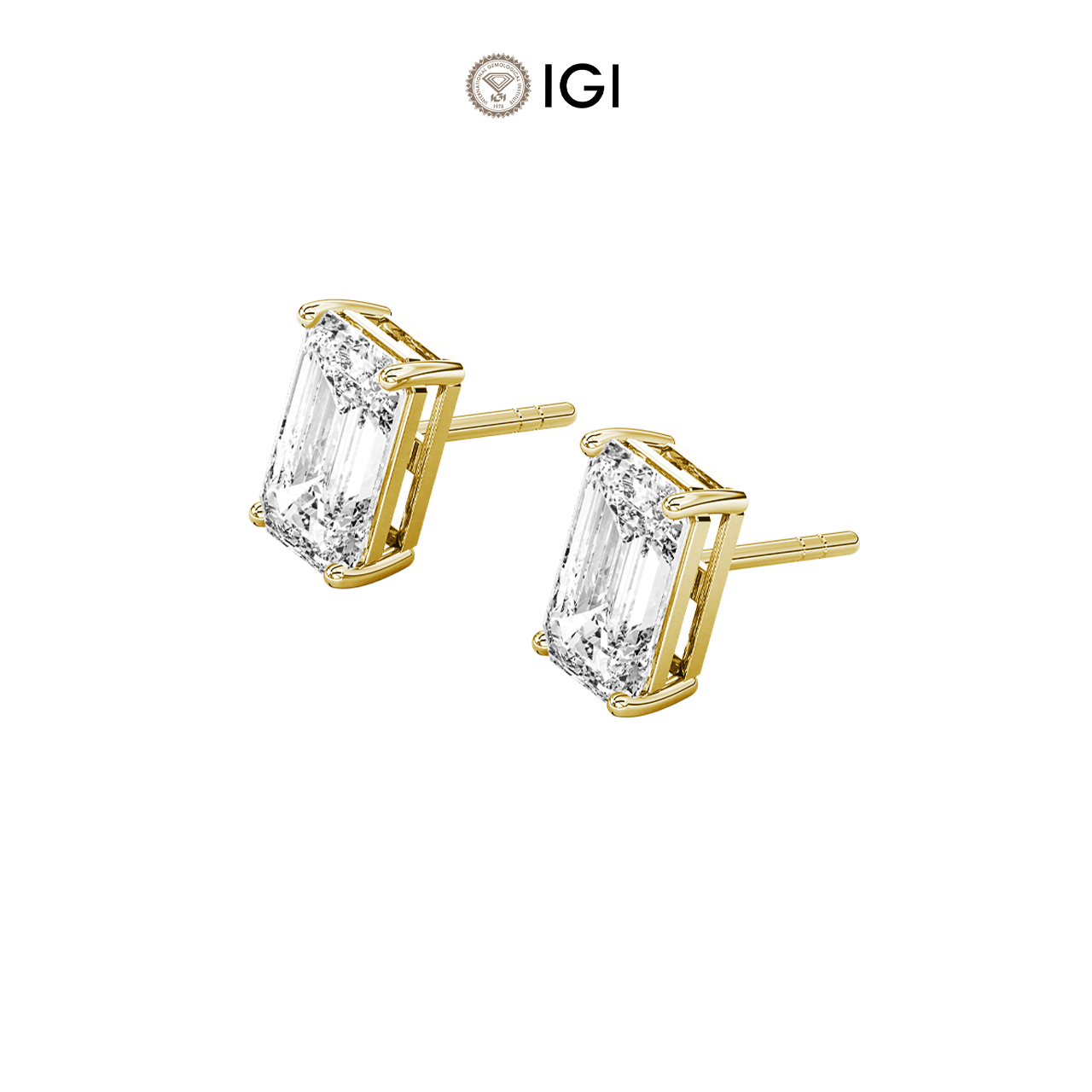 Emerald Lab-Grown Diamond Studs – 1.00ct TDW
