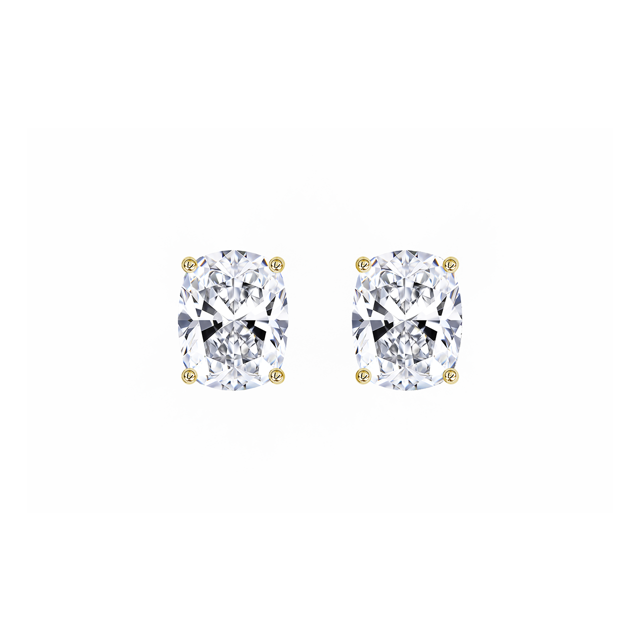Long Cushion Lab-Grown Diamond Studs – 1.50ct TDW