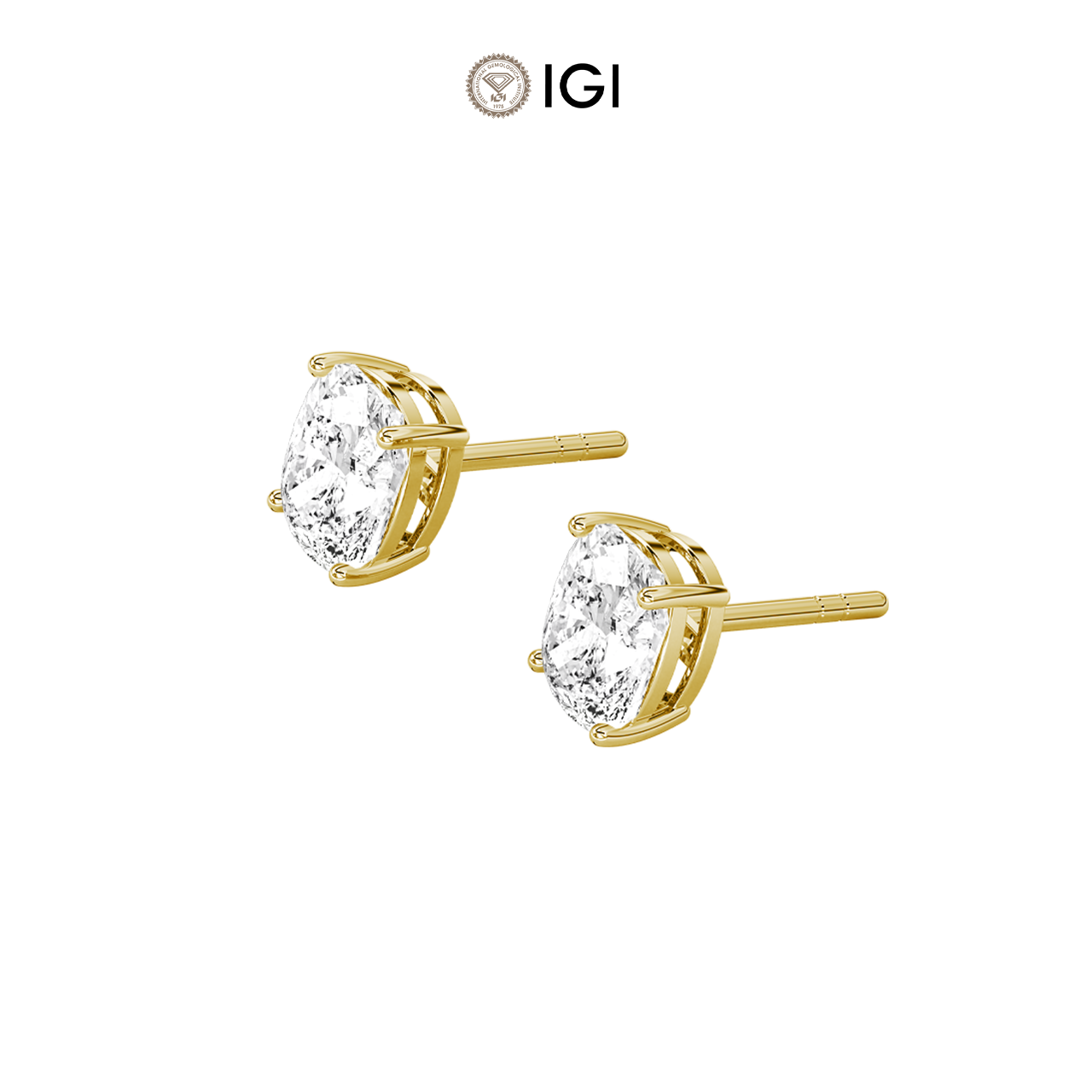 Long Cushion Lab-Grown Diamond Studs – 1.50ct TDW