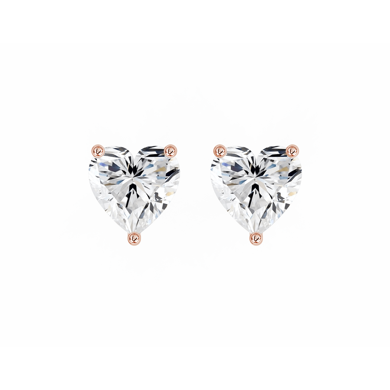 Heart Natural Diamond Studs – 2.00ct TDW