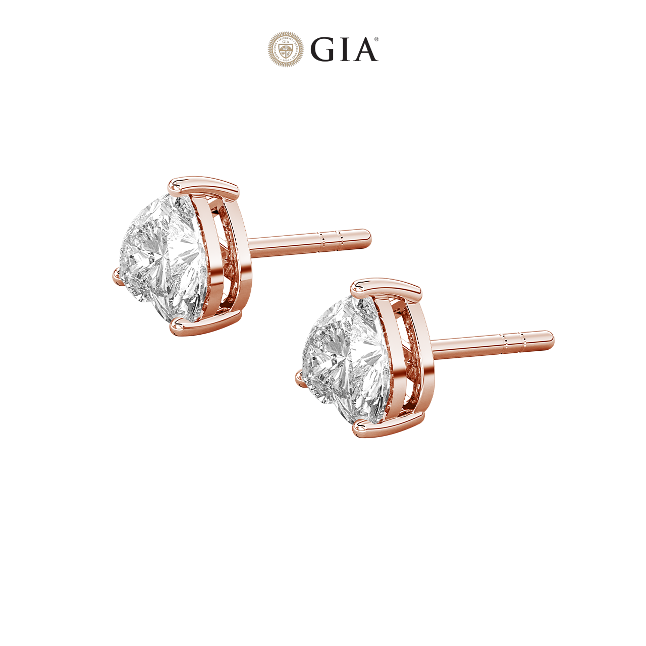 Heart Natural Diamond Studs – 2.00ct TDW