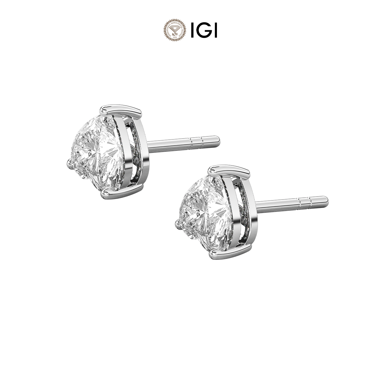 Heart Lab-Grown Diamond Studs – 2.00ct TDW