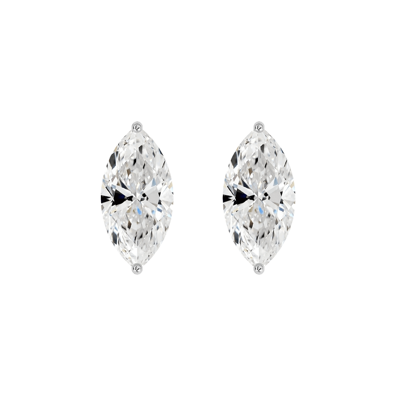 Marquise Natural Diamond Studs – 2.00ct TDW