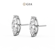Marquise Natural Diamond Studs – 2.00ct TDW